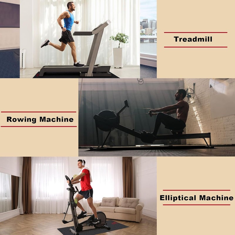BUCKLOS Treadmill Mat for Hardwood Floors/Carpet/Tile 6mm Thick - Exercise Equipment Mats for Peloton/Nordictrack Indoor Cycling Under Floor/Hard Wood/Concrete Protect - Image 5
